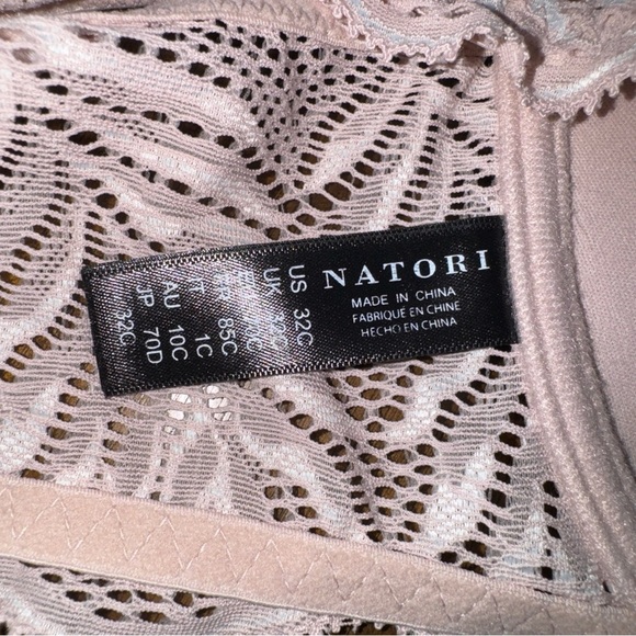 Natori Racerback Front Close 23090 Underwire Bra Blush Pink Size 32C - Picture 6 of 6